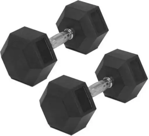 KT Hexa Rubber Dumbbell 35KG KSHRD10264B