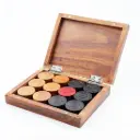 Synco Carrom Coin Premia in Ashwood Box 