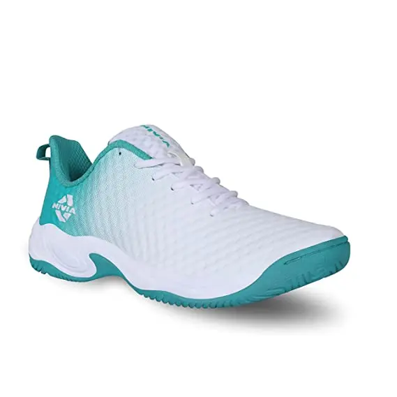 Nivia Power Smash Tennis Shoes Wht/Tur 09