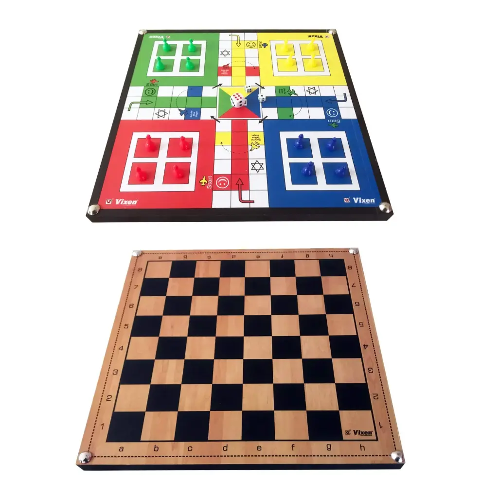 Vixen Ludo & Chess Gold with Coins19mm
